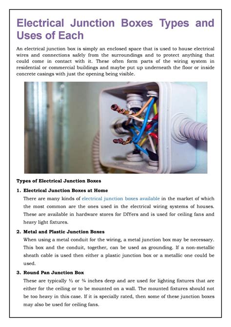 different types of junction boxes|why are junction boxes used.